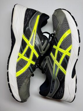 ASICS Gel‑Contend 3 Men’s 11.5 Gray Fluorescent Yellow Running Shoes T5F4N